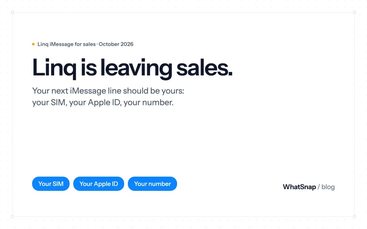 Linq Ends iMessage for Sales: What GHL Agencies Do Next